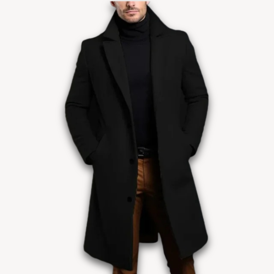 Men's Woolen Cloth Coat | Long