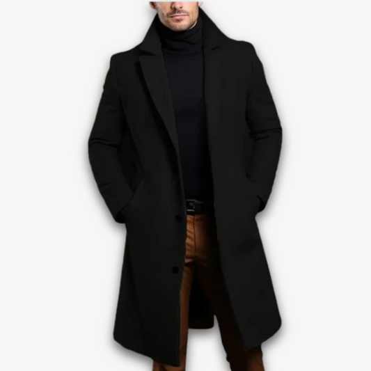 Men's Woolen Cloth Coat | Long