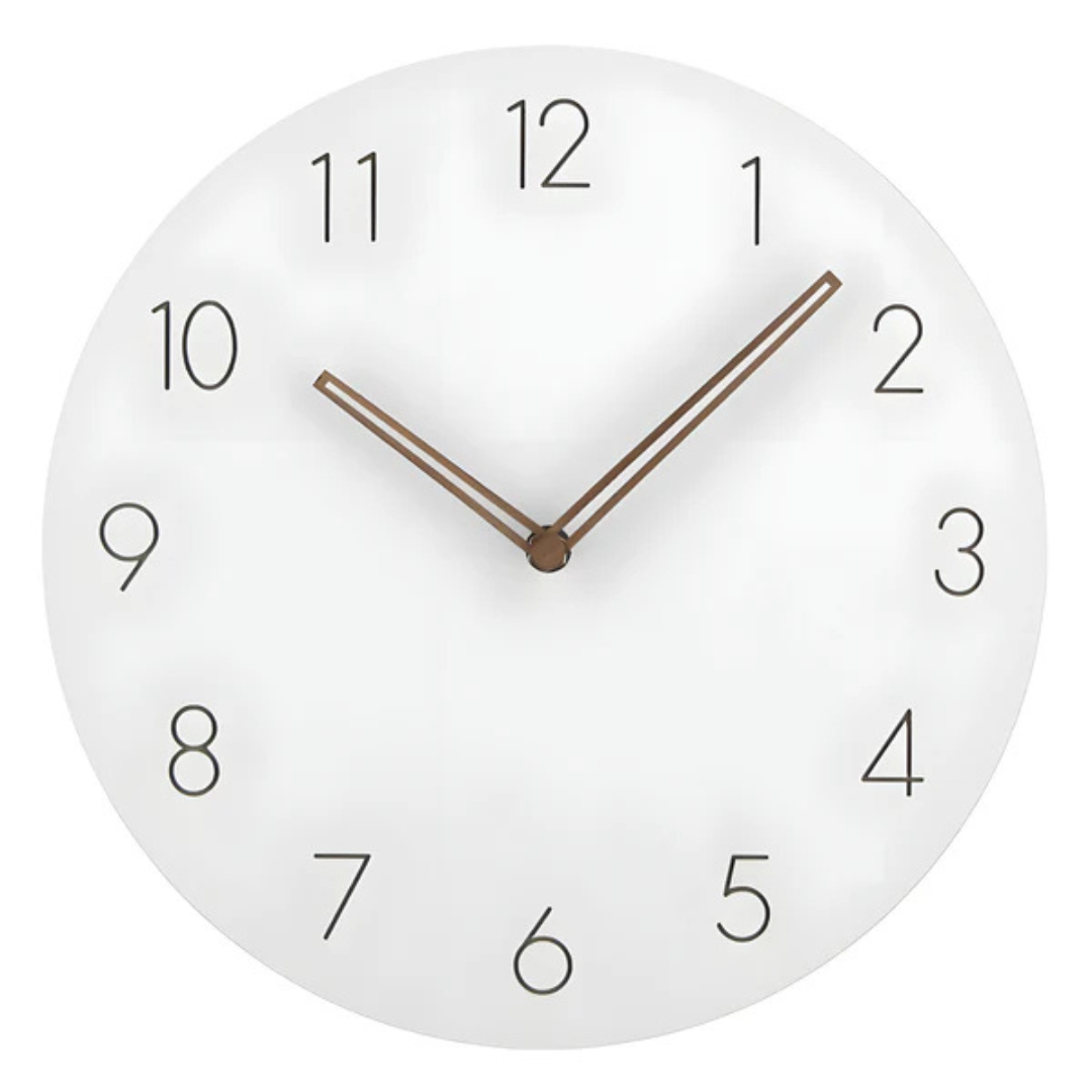 Minimalistische Holz-Wanduhr