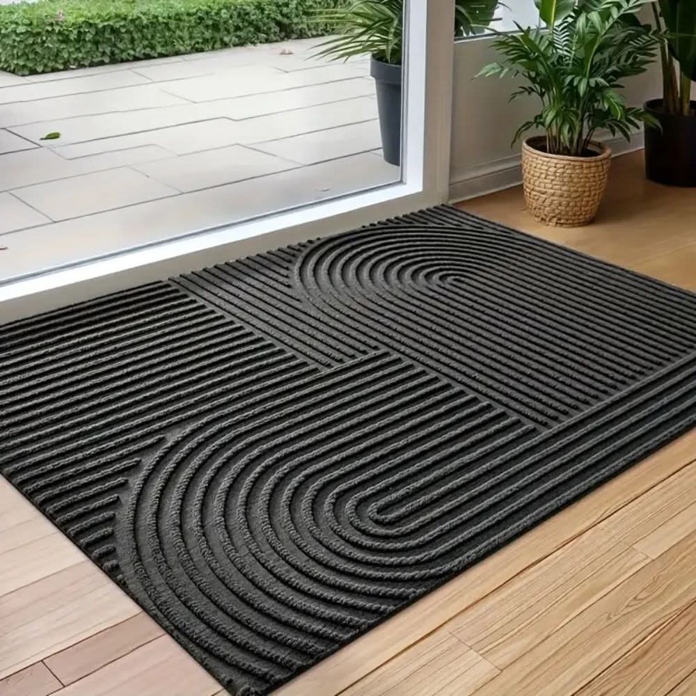 Absorbierende, waschbare Matte mit fließendem Linienmuster