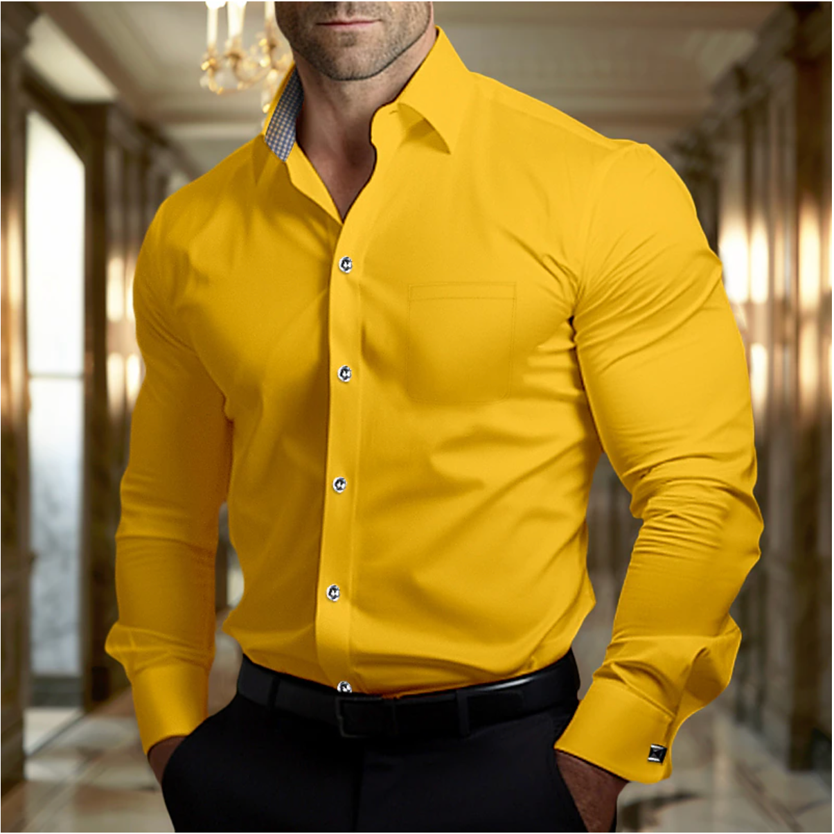 Men's Breathable Blend Shirt | Slim