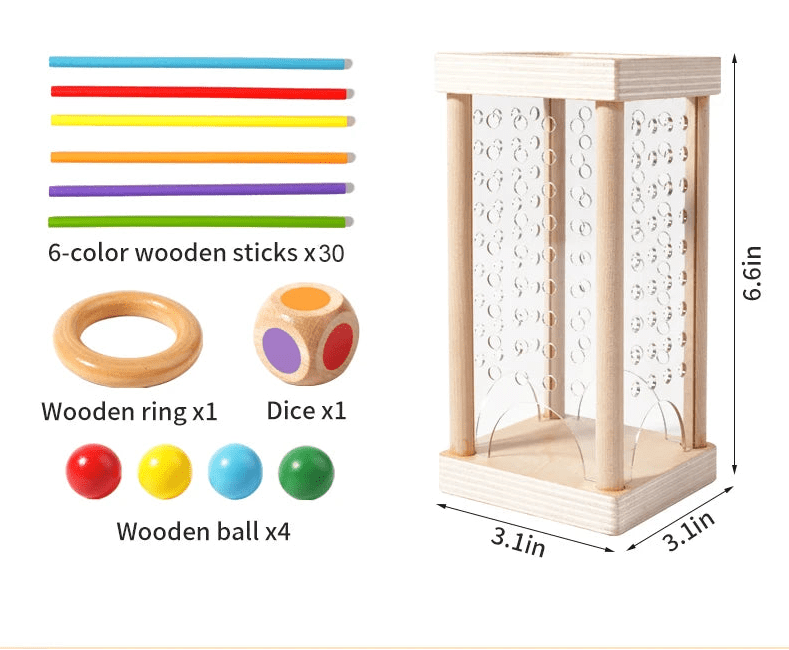 Montessori Zählstäbchen Set für kognitive Entwicklung und Koordination