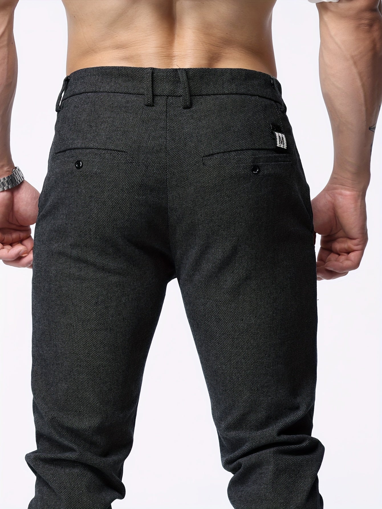 Herren Slim Fit Freizeit Business-Hose | Chino