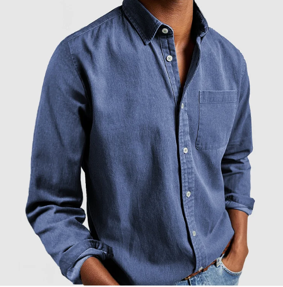 Men's Soft Blend Denim Shirt | Button