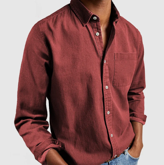Men's Soft Blend Denim Shirt | Button