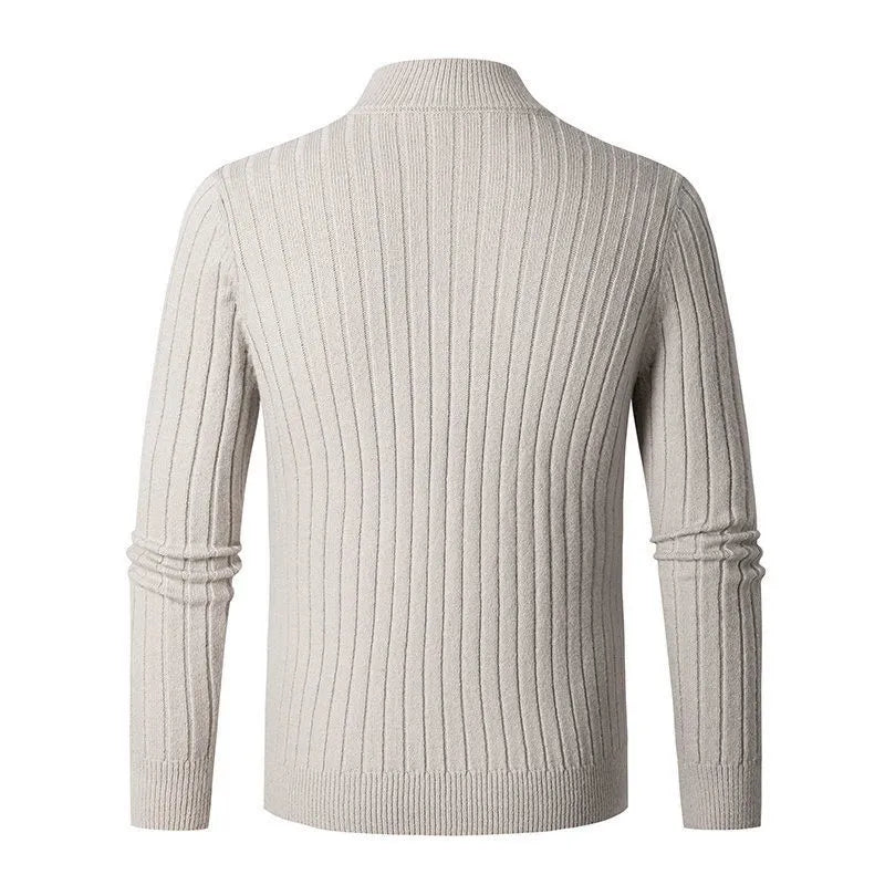 Men's High Collar Sweater | Half Zip