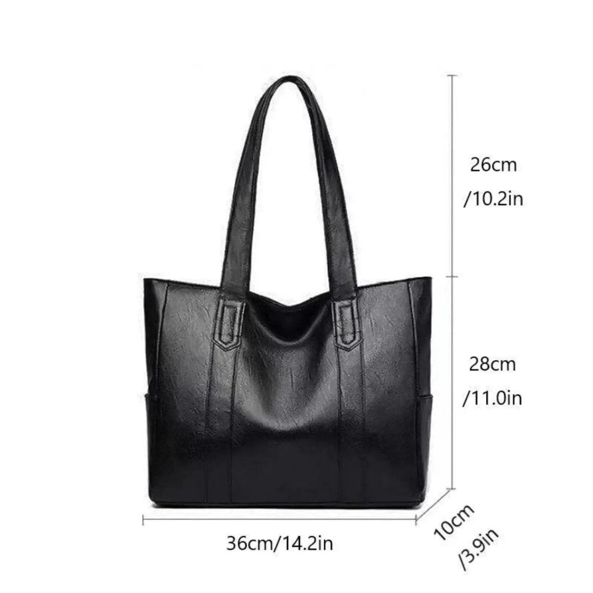 Elegante Leder-Schultertasche mit retro Touch und glatter Oberfläche
