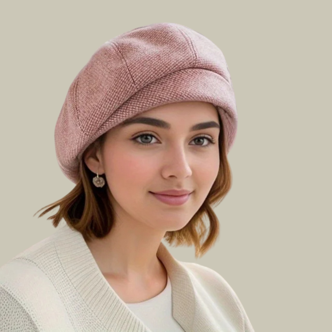 Women's French Beret Hat | Houndstooth