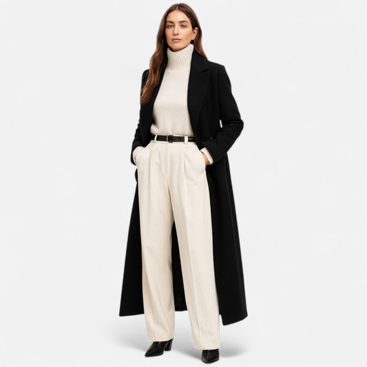 Women's Maxi Overcoat Coat | Black