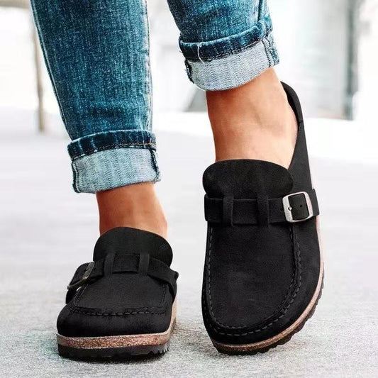 Women's Mule Slippers | Buckle Strap