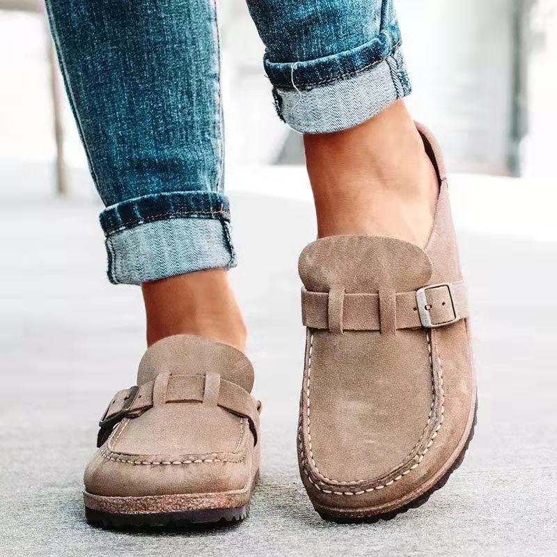 Women's Mule Slippers | Buckle Strap