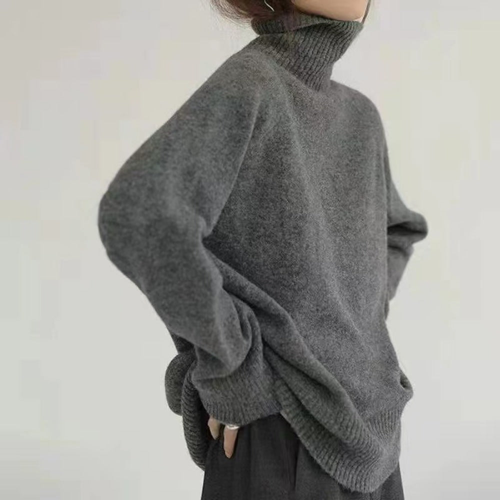 Knit Turtleneck Sweater with Long Sleeves for Women - Marusca