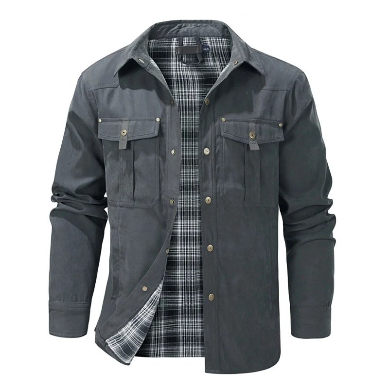 Men's Large Lapel Jacket | Plaid