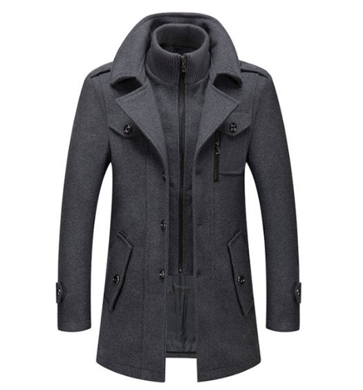Men's Double Collar Jacket | Woolen Cloth