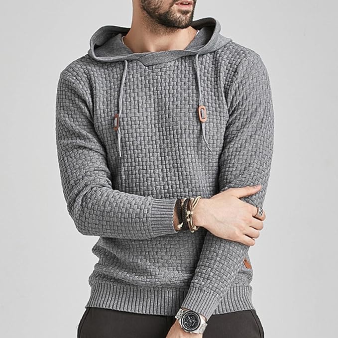 Men's Waffle Hoodie | Slimming