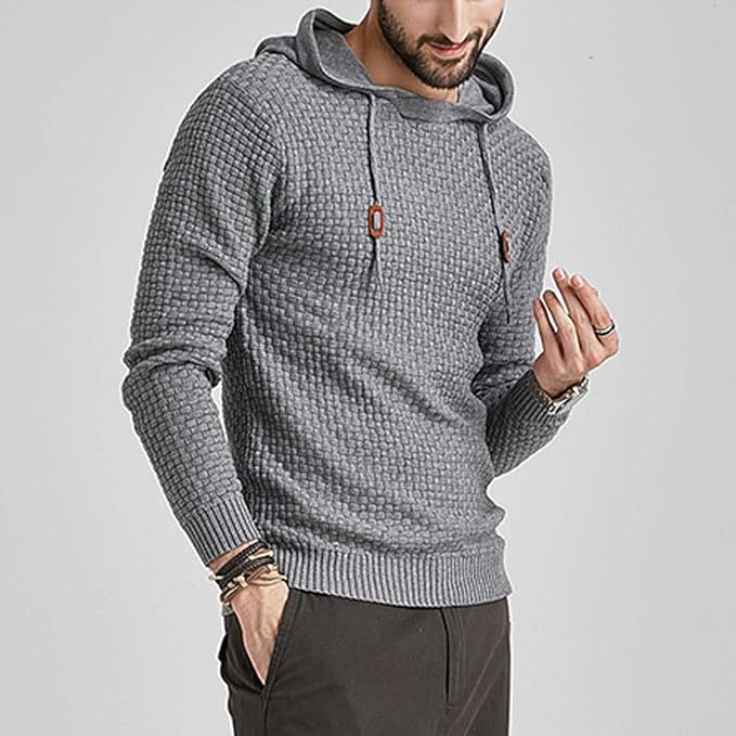 Men's Waffle Hoodie | Slimming