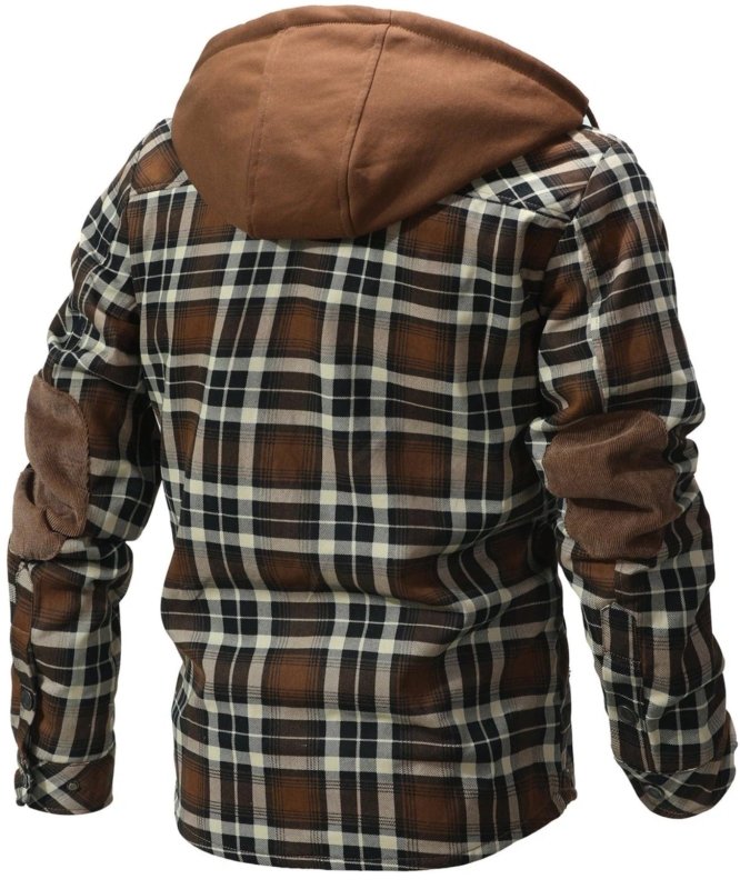 Men's Thickened Hooded Jacket | Plaid