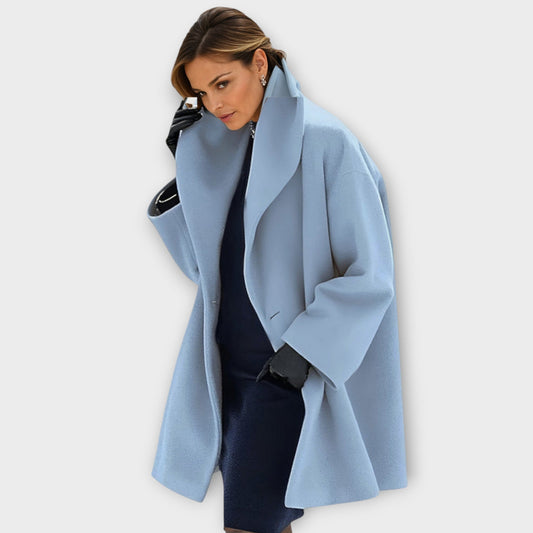Women's Loose Woolen Coat | Hooded