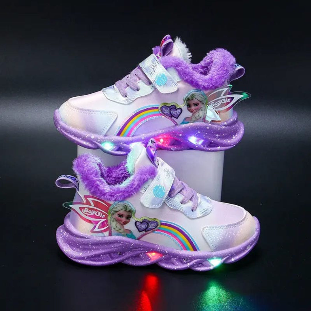 Leuchtende Prinzessinnen-Sneaker für Kinder mit LED-Design