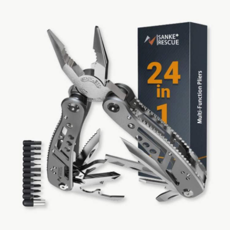 24-Tool Multifunktionaler Edelstahl-Drahtschneider