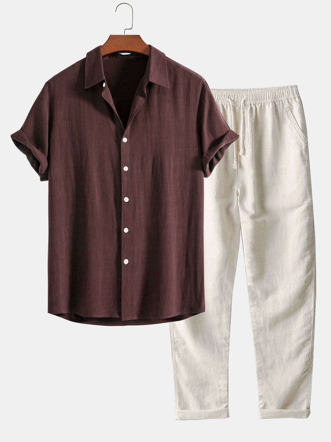Herren Kurzarmhemd und Hose | Sommer-Set