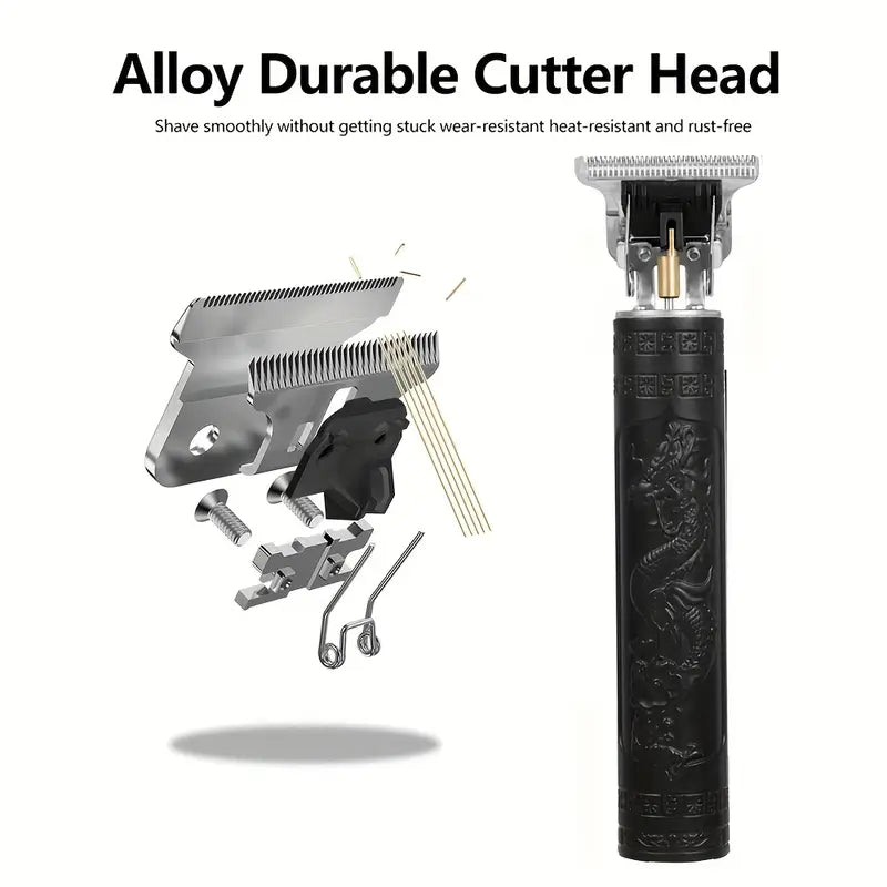 3-teilige professionelle Haar- und Bartpflegeset für Männer, kabellose Trimmer mit LED-Display, USB wiederaufladbar