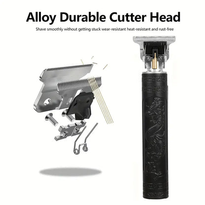 3-teilige professionelle Haar- und Bartpflegeset für Männer, kabellose Trimmer mit LED-Display, USB wiederaufladbar