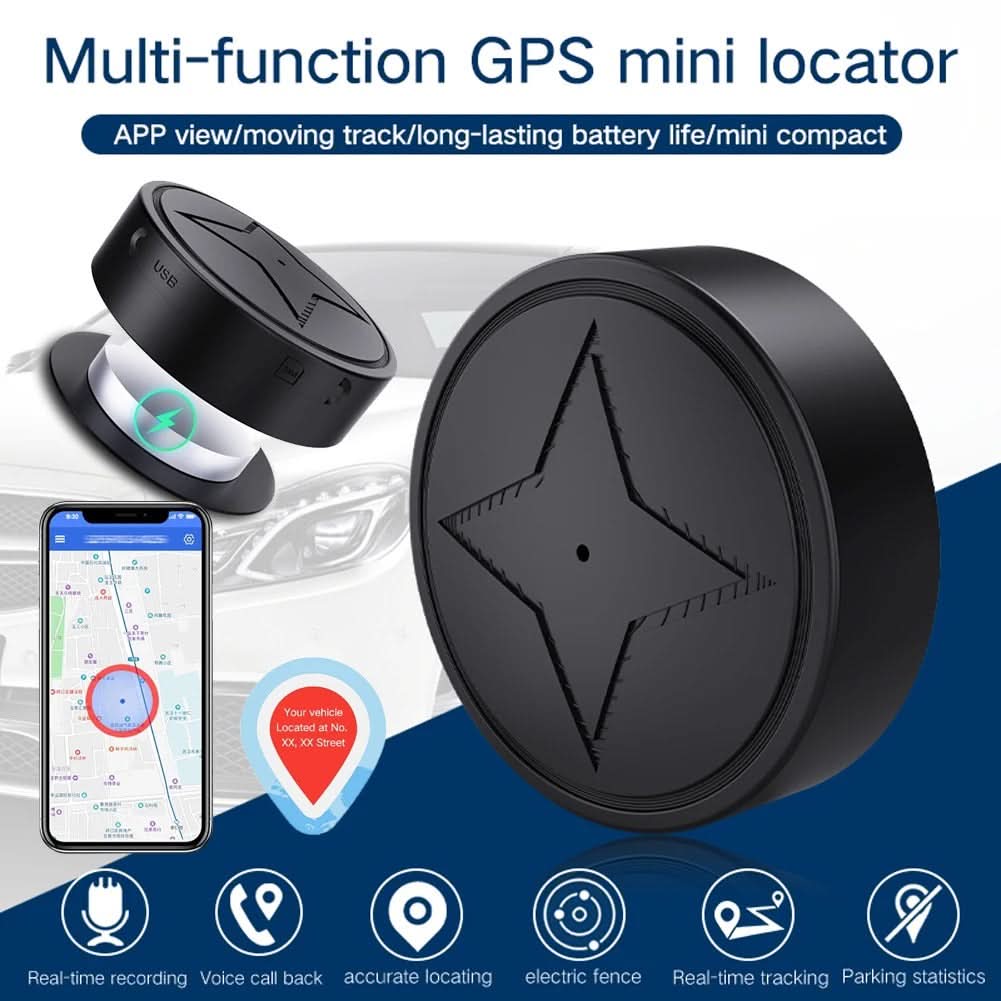 Kompakter GPS-Tracker – Echtzeit-Standortverfolgungsgerät mit Magnet für Wertsachen, Haustiere und Fahrzeuge