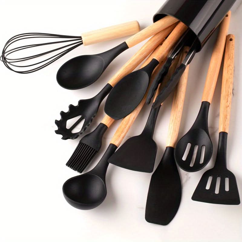 12-teiliges Küchen-Silikon-Set | Hitzebeständig & Spülmaschinenfest