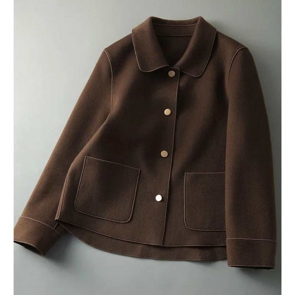 Kurzjacke mit Knopfleiste und Taschen für Damen - Daniela