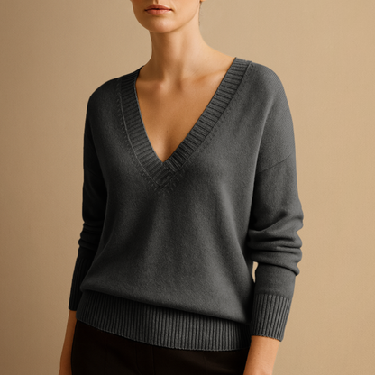 Women's V-Neck Jumper | Loose