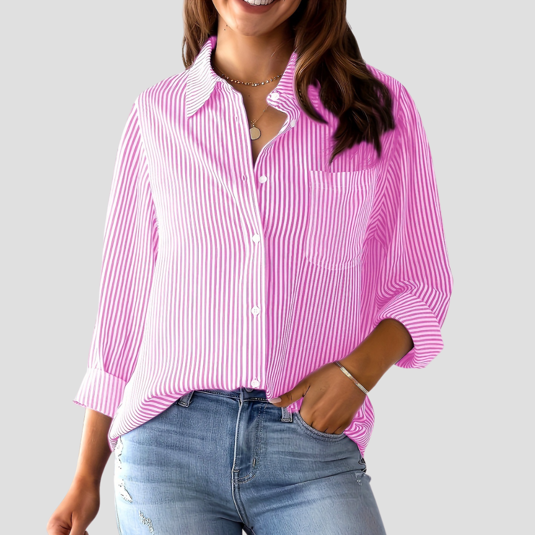 Gestreifte Bluse für Damen | Pendeln