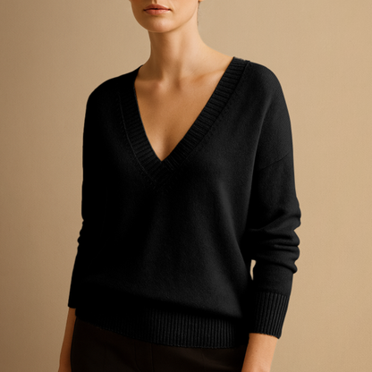 Women's V-Neck Jumper | Loose