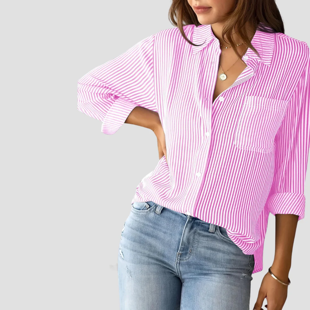 Gestreifte Bluse für Damen | Pendeln