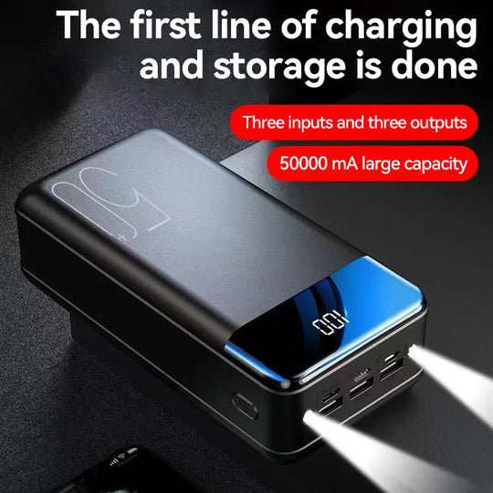 50.000 mAh Powerbank | Ultra-Schnelles Laden | Kompatibel mit Laptops, Tablets & Smartphones | Kompakt & Hochleistungsfähig