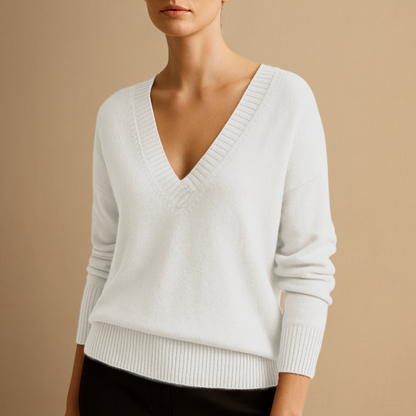 Women's V-Neck Jumper | Loose
