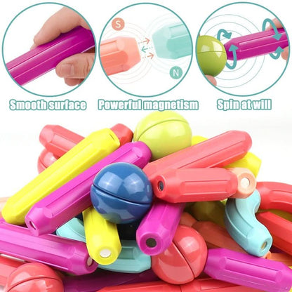 Magnetische Kreativstäbe für fantasievolles Bauen