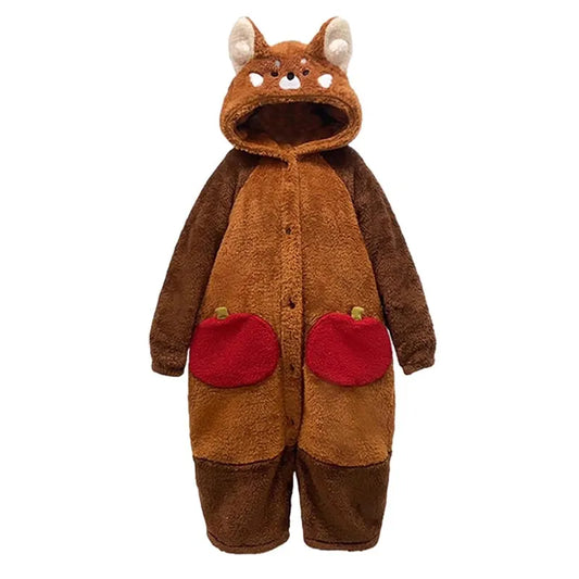Kuscheliges Rotpandakarton-Pyjama-Set für ultimativen Schlaf und Komfort