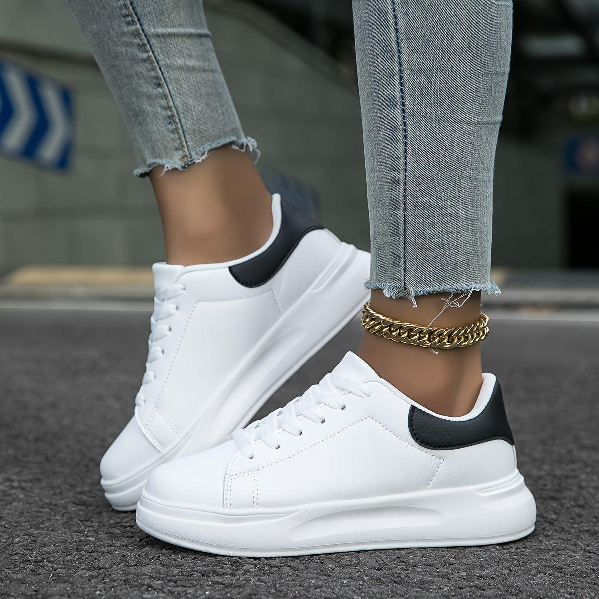 Damen Weiße Sneaker| Bequem