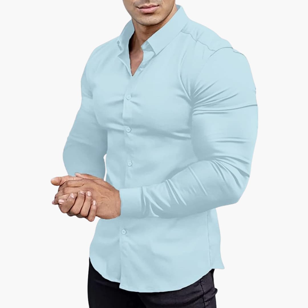 Herren Klassisches Langarm Hemd | Slim Fit