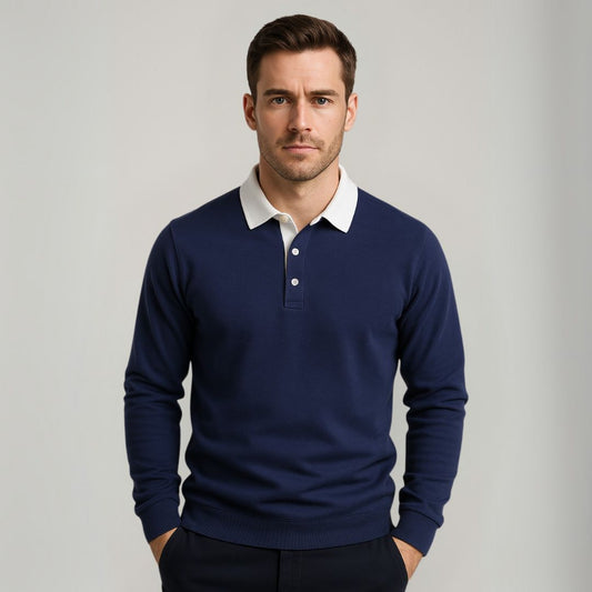 Men's Polo Sweater | Long-Sleeve