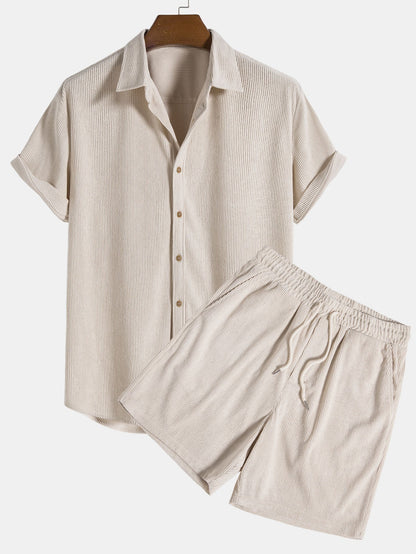 Herren Sommer Hemd und Shorts | Zweiteiliges Set
