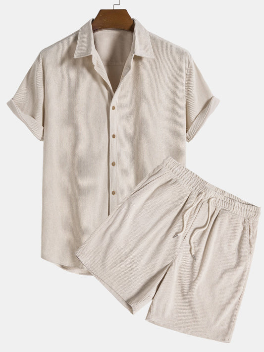 Herren Sommer Hemd und Shorts | Zweiteiliges Set