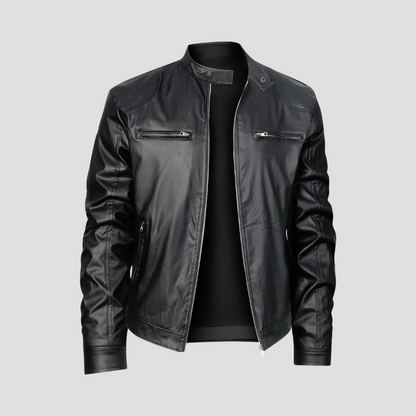 Men's Biker Leather Jacket | Zip
