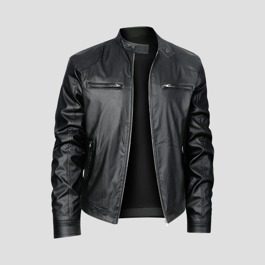 Men's Biker Leather Jacket | Zip