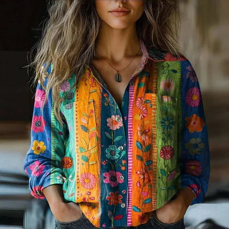 Women's Button-Down Blouse | Printing