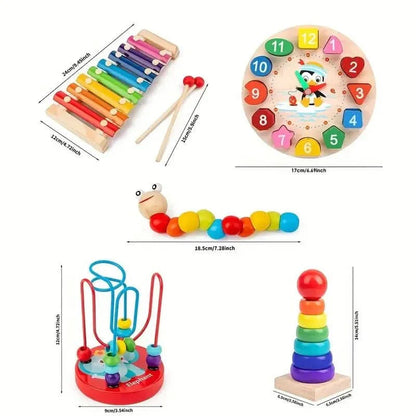 5-in-1 Montessori Lernset – Kreative Entwicklung für Babys ab 6 Monaten