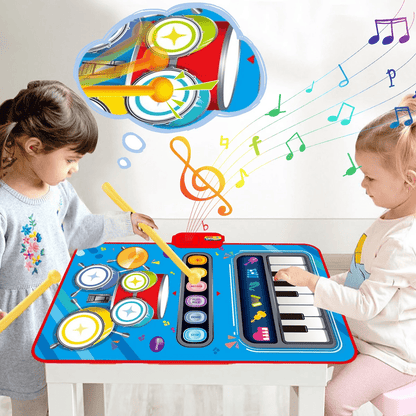 Interaktive Musikmatte für Kinder mit 5 Instrumenten (Schlagzeug, Klavier, Geige)