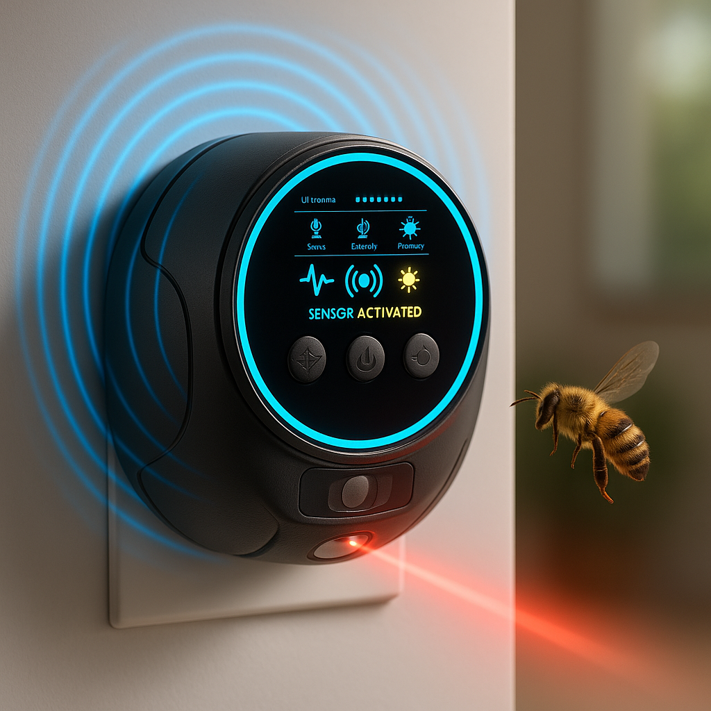 Ultraschall Bienen- und Wespenabwehrmittel für 360-Grad-Abdeckung