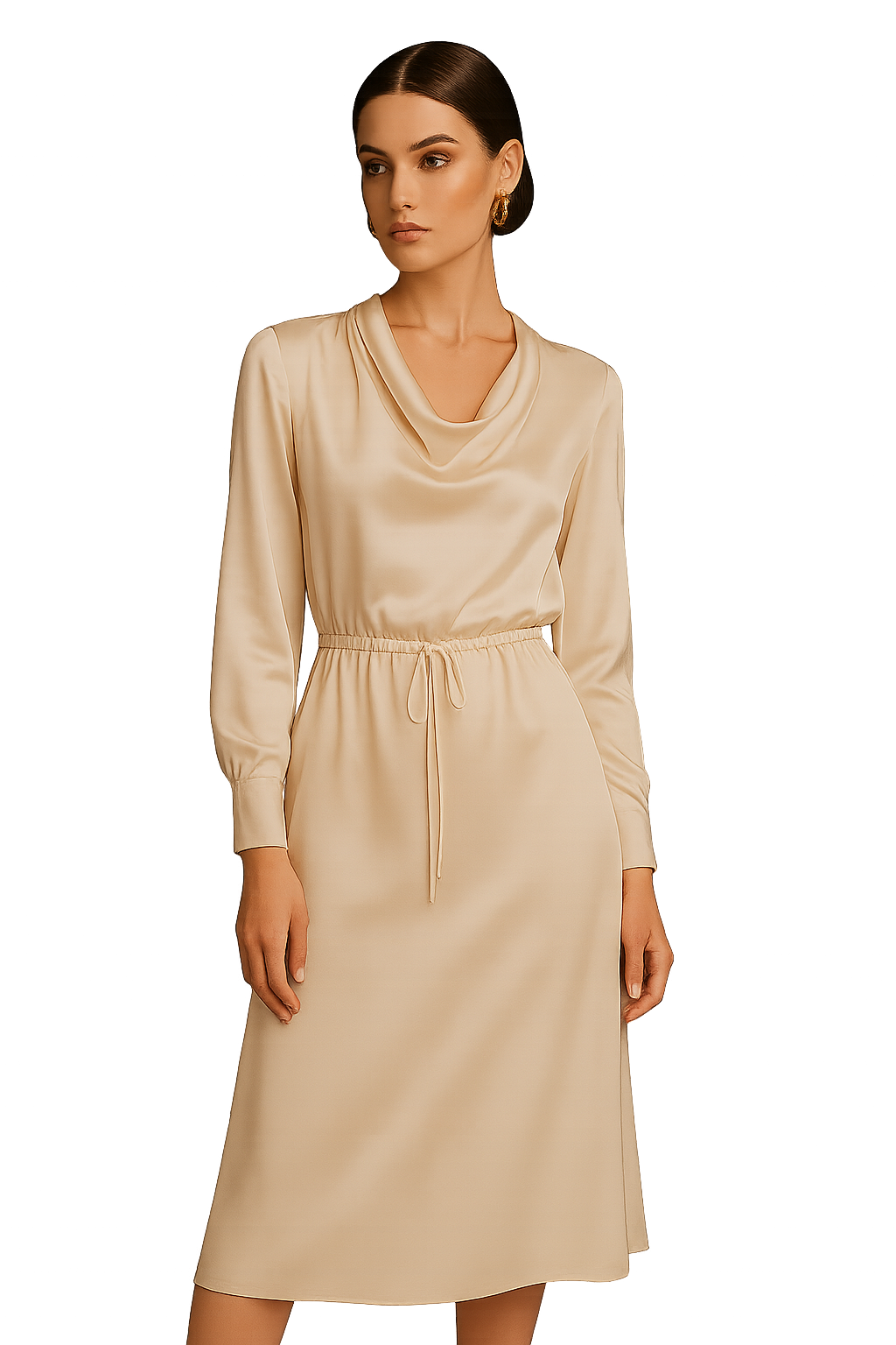 Aurelia Silk Midi Dress